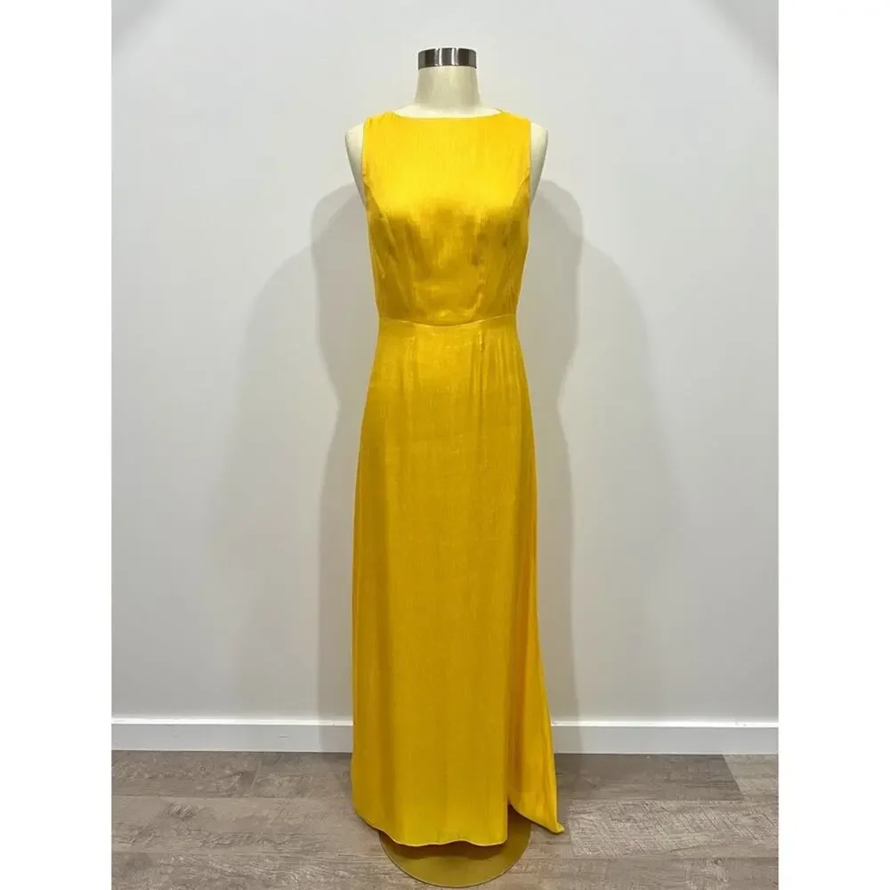 Jenni Kayne Golden Yellow Open Back Maxi Dress - Picture 10 of 15